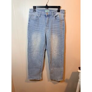 Sky Jeans Juniors Wide Leg Light Wash Denim Pants Size 11
